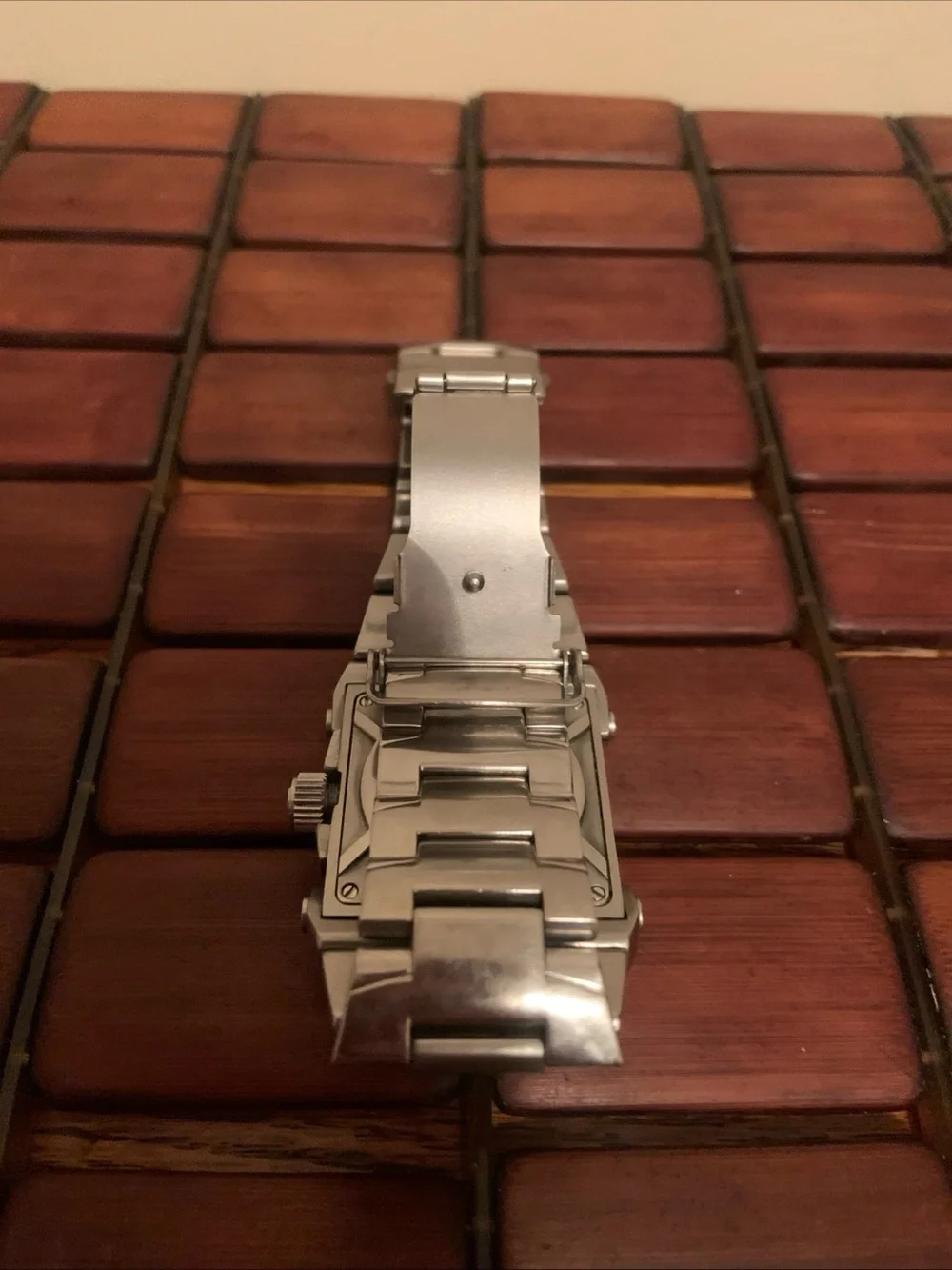 Reactor Rare Stainless Steel Square Men's Watch - Silver & White
